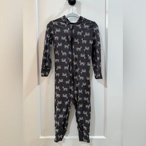 Hanna Andersson Black and White Zebra Kids Footie